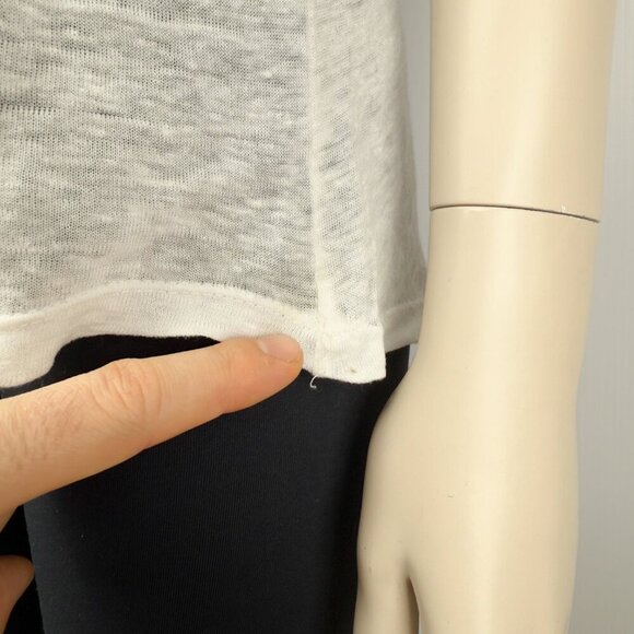 BROCHUβ WALKER 100% Linen Scoop Neck Short Sleeves T-shirt Size M - Picture 8 of 8